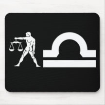 Libra with Symbol Mouse Pad