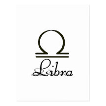 Libra with Symbol Postcard