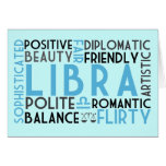 Libra Word Collage Card