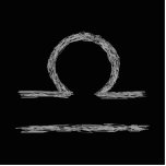 Libra. Zodiac Astrology Sign. Black. Custom photo sculptures
