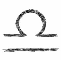 Libra. Zodiac Astrology Sign. Black. Photo Cut Out