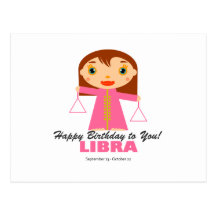 Libra Zodiac for Kids Postcard