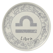 Libra Zodiac sign vintage Plates