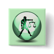 Libra Zodiac Square Pin