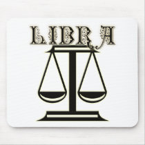 Libra Zodiac Symbol Mouse Pad