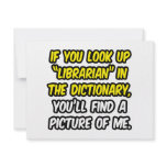 Librarian In Dictionary...My Picture invitations