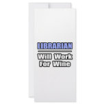 Librarian...Will Work For Wine Personalized Rack Card