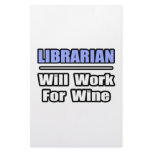 Librarian...Will Work For Wine stationery