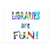 Libraries are Fun Post Cards