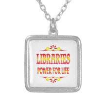 Libraries Power for Life Custom Necklace