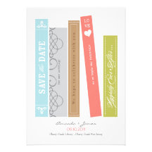 Library Book Save the Date Personalized Announcement