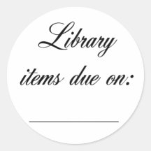 Library Due Date Reminder Stickers