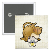 Library mouse with cat square button