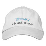Library My 2nd Home Embroidered Hat