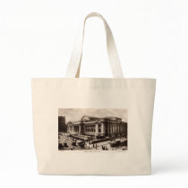Library, New York City c1910 Vintage Canvas Bags