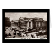 Library, New York City c1910 Vintage Greeting Cards