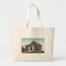 Library, Rockland Mass. Repro Vintage 1908 Canvas Bags