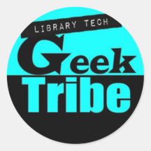 Library Tech Geek Tribe Round Sticker