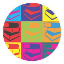 Library Work Pop Art Round Stickers