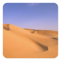 Libya, Fezzan, Sahara desert, Erg Murzuq, Sand Square Sticker