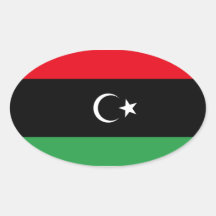 Libya Flag Oval Sticker