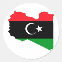 libya round sticker