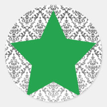 Libya Star Round Sticker