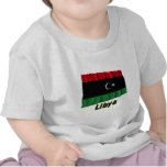 Libya Waving Flag with Name T Shirt