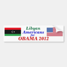 Libyan Americans for Obama sticker Bumper Stickers