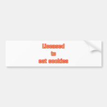 Licenced to eat cookies auto sticker