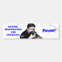 License Registration Bumper Sticker II