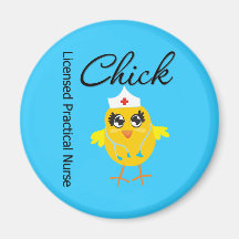 Licensed Practical Nurse Chick v1 Fridge Magnet