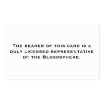 Licensed Representative: Blogosphere
