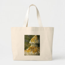 Lichen Covered Cemetery Obelisk Canvas Bags