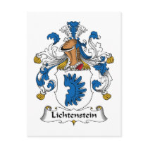 Lichtenstein Family Crest Post Card