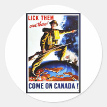Lick Them Over There Round Sticker