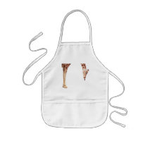 "Licker" Giraffe Wildlife Animal Watercolor Aprons