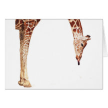 "Licker" Giraffe Wildlife Animal Watercolor Cards