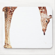 "Licker" Giraffe Wildlife Animal Watercolor Mouse Mats