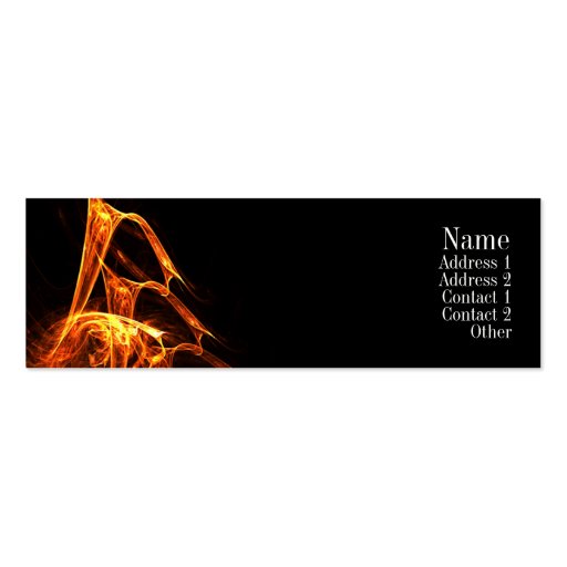 Licking Flames - Skinny Contact Card Business Cards