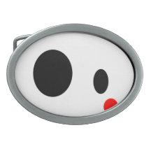 Licky face belt buckle