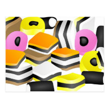 Licorice Allsorts Postcard