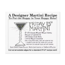 Licorice Stick Friday 13th Martini Recipe Card