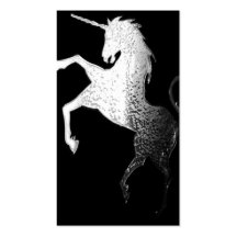 Licorne argentée - cartes de visite modèles de cartes de visite