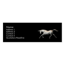Licorne argentée - maigre modèles de cartes de visite