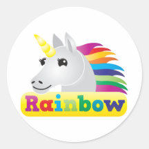Licorne d'arc-en-ciel autocollants
