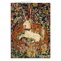 Licorne en captivité cartes de vœux