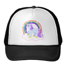 Licorne magique mignonne avec l'arc-en-ciel (perso casquettes de camionneur