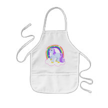 Licorne magique mignonne avec l'arc-en-ciel (perso tabliers