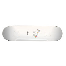 Licorne nommée personnalisée de bébé d'arc-en-ciel skateboards personnalisés